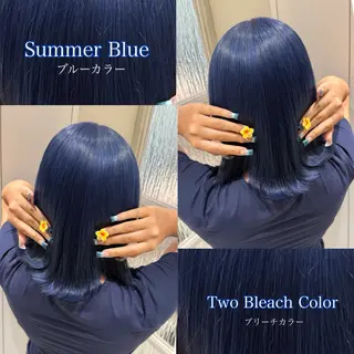 ミディアム カラー ハイトーン/ブリーチ 💙みずき💙のヘアスタイル