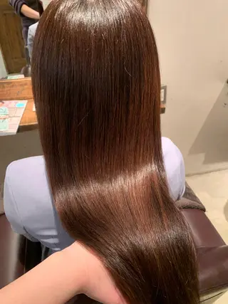 ロング カラー 透明感/オリーブ/ グレージュ/YUKAのヘアスタイル