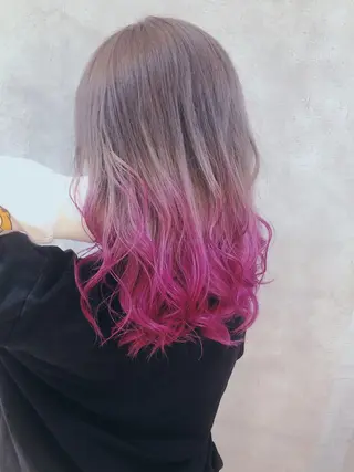 セミロング カラー MOU namba ムウナンバのヘアスタイル