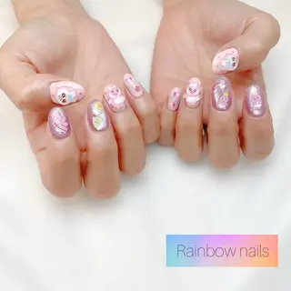ネイル Rainbow nailsくろちゃんのネイルデザイン