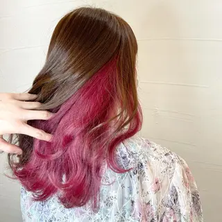 セミロング カラー 水戸/ブリーチカラー ♠️♠️會澤遼真のヘアスタイル