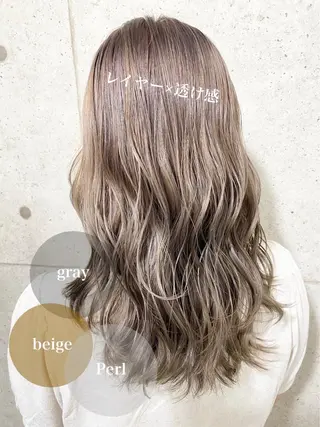 セミロング カラー パーマ ヘアアレンジ RecheRche【池袋】所属・👑指名率No.1 👑坂口飛翔のヘアスタイル