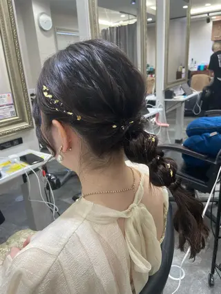 セミロング ヘアアレンジ 籾木 美優のヘアスタイル
