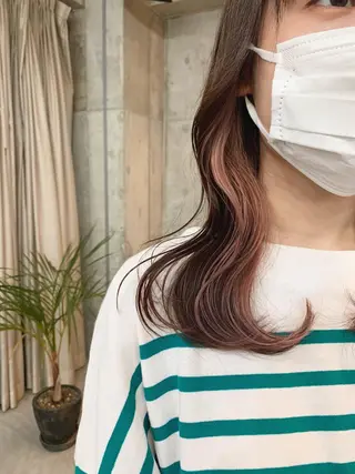 ミディアム カラー SAKURA 原宿所属・なかの たくみのヘアスタイル