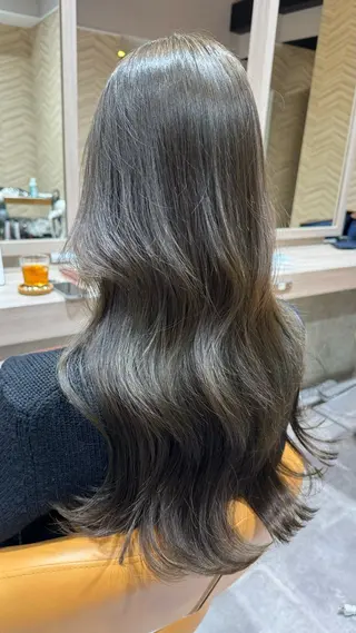 ロング パーマ 【コテ巻き風パーマ】 一木快斗のヘアスタイル