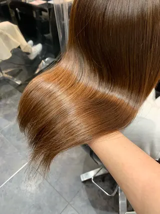 セミロング カラー 艶髪/白髪ぼかし ヘッドスパ/大野結菜のヘアスタイル