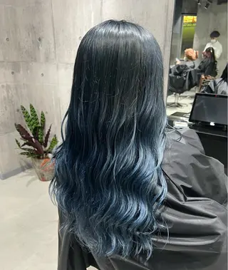 ロング カラー mimiiy梅田 中崎町ハイトーンのヘアスタイル