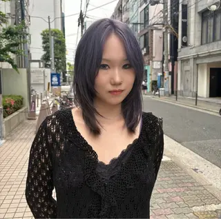 ミディアム 心斎橋ハイトーン/ カノンのヘアスタイル