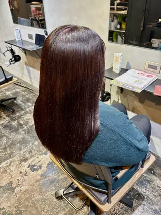 セミロング カラー 透明感カラー🩶 Ayaka🩶のヘアスタイル