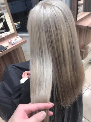 セミロング カラー レイヤー/ハッシュ 渋谷/サッタのヘアスタイル