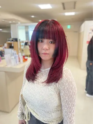 ロング カラー 透明感ワンカラー🎀 レイヤー/AOのヘアスタイル