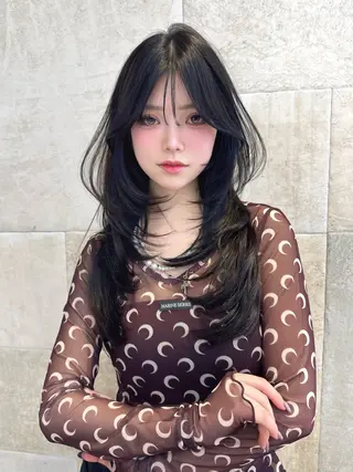 ロング カラー 荻野 峻輔/レイヤー /韓国ヘア/艶カラーのヘアスタイル