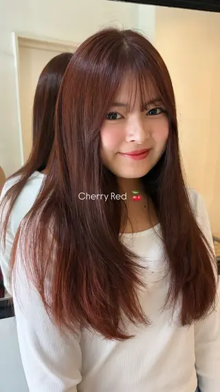 ロング カラー おくにし はなのヘアスタイル