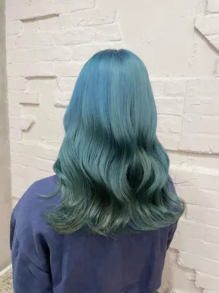 セミロング カラー ヘアアレンジ 【ピンク/韓国ヘア/ ヘアセット】亜海のヘアスタイル