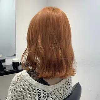 ミディアム カラー 💖ブリーチ/暖色 𝐘𝐮𝐢💖のヘアスタイル