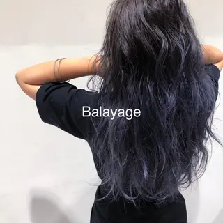 ロング カラー wカラー 指名No1かけるのヘアスタイル