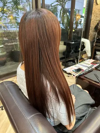 ロング 縮毛矯正&髪質改善/ きょうの🐺のヘアスタイル