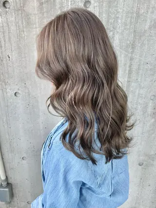 セミロング カラー 🌟透明感カラー 🌟松岡勇輝のヘアスタイル