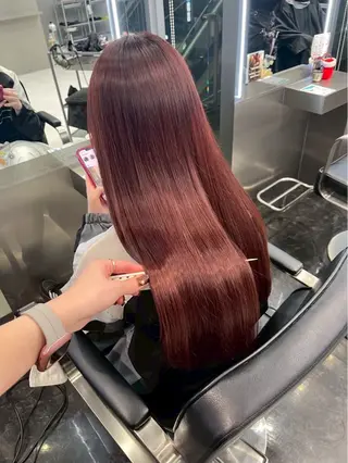 ロング カラー 栄/デザイン/ ブリーチ/琉輝のヘアスタイル