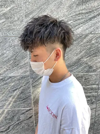 ショート カラー パーマ メンズ 【メンズサロン】 BLUCK 横浜のヘアスタイル