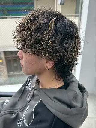 カラー パーマ メンズ fifth天神メンズ パーマ特化／内山遥斗のヘアスタイル