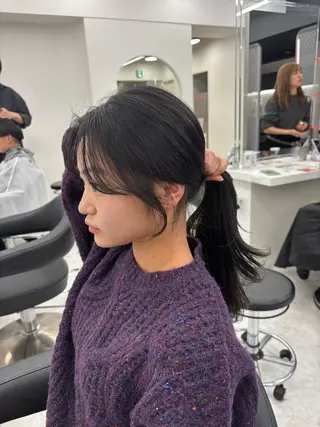 ロング 表参道ハッシュカット レイヤー/リノンのヘアスタイル