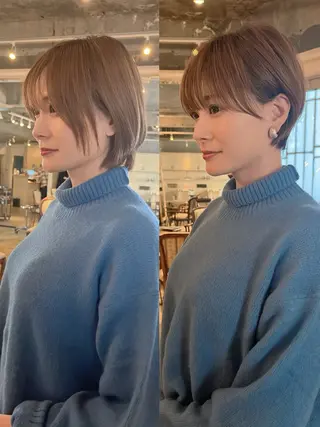 ショート 飯母 亜央衣のヘアスタイル