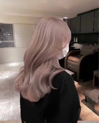 セミロング カラー 柔らかbeige モトキのヘアスタイル