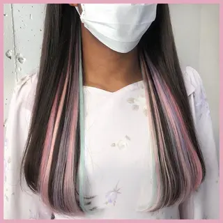 ロング カラー パーマ ヘアアレンジ 八巻 晴香のヘアスタイル