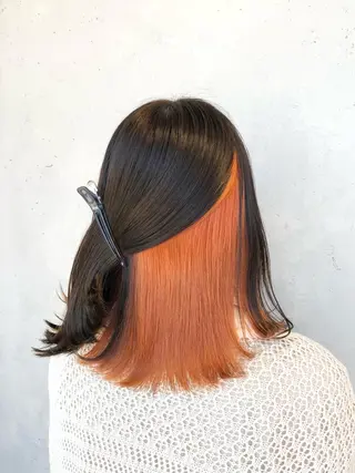 ミディアム カラー ヘアアレンジ ｲﾝﾅｰｶﾗｰ屋さん 🫧伊藤拓実のヘアスタイル