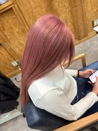 カラー 赤味ゼロ✨️透ける ハイトーン😇ハルキのヘアスタイル