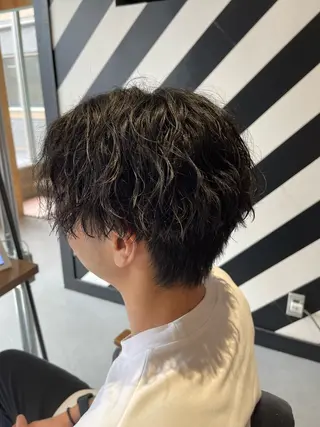パーマ メンズ 吉田 剛のヘアスタイル