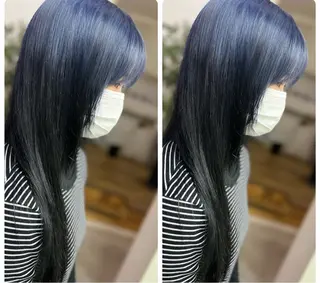 ロング 飯星慧斗 /ブリーチ、縮毛矯正のヘアスタイル