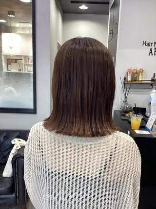 セミロング カラー 友滝 真菜美のヘアスタイル