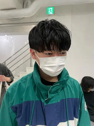 ショート パーマ メンズ スパイラルパーマ 🌐hina⭐️のヘアスタイル