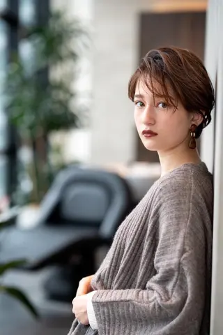 ショート カラー 🉐レイヤー/塩見 弘樹🉐渋谷のヘアスタイル