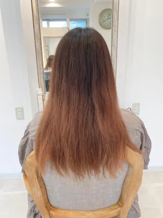 セミロング カラー ブリーチなし✨艶髪 カラー𓃲YAGIのヘアスタイル