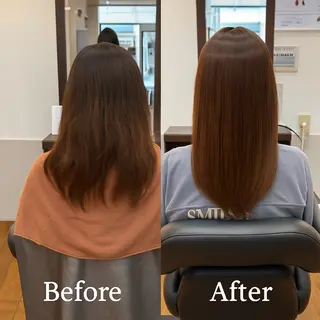 ロング MOLLASALON 浅香山店所属・髪質改善カラー 縮毛矯正🤍辻桃加のヘアスタイル