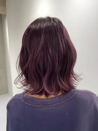 セミロング カラー GO TODAY SHARE SALON 原宿本店所属・ブリーチ/ハイトーン 艶カラー/ユリナのヘアスタイル