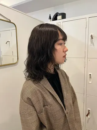 ミディアム フクシママユ / 柔らかカラーのヘアスタイル