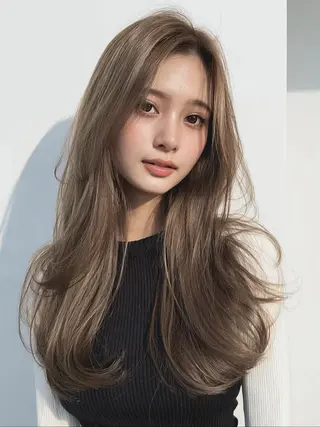 ミディアム カラー ❄️透明感ブリーチ ❄️TOWA市川のヘアスタイル