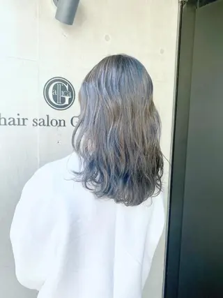 ミディアム カラー 透明感モテ艶髪カラー Gallicaイリサのヘアスタイル