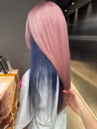 ロング カラー 吉澤 愛心のヘアスタイル