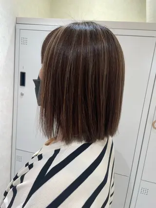 ミディアム レイヤー×ハイライト 🌷RINA🌷のヘアスタイル