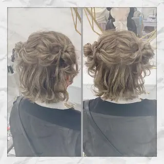 ショート ヘアアレンジ ヘアセット/着付け 𓇼 松本 夏美𓇼のヘアスタイル