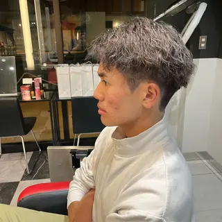 パーマ メンズ ボブパーマ/レイヤー カット/KINAMIのヘアスタイル