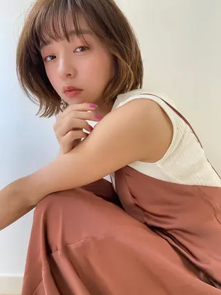 ミディアム カラー 🤎ベージュカラー 🐶メンズパーマのヘアスタイル