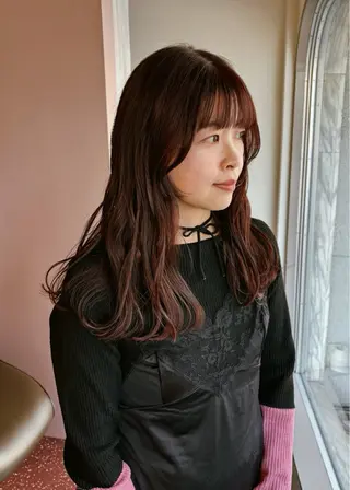 セミロング カラー 西山 紗耶香🪽 透明感カラー/ボブのヘアスタイル