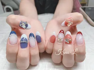 カラー ネイル 芦辺 香奈のネイルデザイン