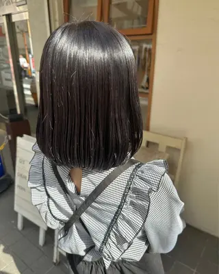 ミディアム カラー 透明感カラー/ボブ /佐藤伶のヘアスタイル